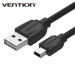 Vention High Speed MINI USB To USB Data Charger Cable For Cellular Phone Mobile Phone MP3 MP4 GPS Camera HDD