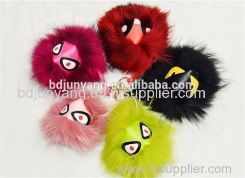 Customize monster fur keychain handmade monster pendant fur monster face