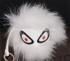 Cute monster fur face keychain bag and key ring pendant