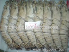 Frozen black tiger shrimps