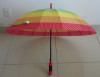 Rainbow Straight Umbrella with EVA Handle