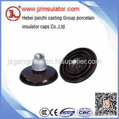 ball and socket cap for bell type porcelain insulator