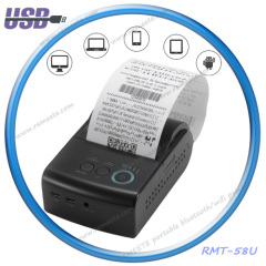 58mm USB Mini Printer for Computer Tablet POS Receipt Printer Barcode QR Code Print