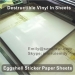Custom Blank A4 Eggshell Vinyl Self Destructive Eggshell Vinyl Stickers