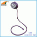 LED goose-neck any direction reading lamp high power book light table lamp 3*LR44 cell button battery LED night light