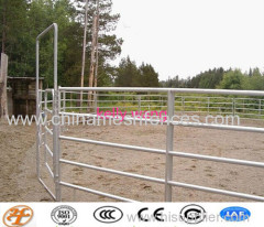 Haotian hot dipped galvanized horse ranch fence with 5 or 6 bars factory