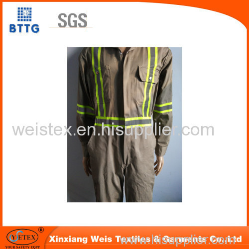 cotton flame retardant fabric safety coverall and safety bib pants