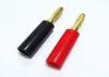 Gold Plated Connector Speaker Box Accessories 4.0MM Audio Banana Plugs Solderless