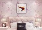 Romantic Light Pink Rustic Floral Pattern Wallpaper Soundproof for Bedroom