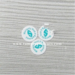 2016 Nice destructible label manufacturer custom 4mm diameter self adhesive warranty screw label broken void label