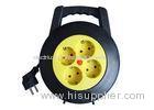 4 Way 220V Small Cable Reel Extension Cord Power Strip 16 Amp PP Material