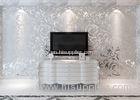 3D Design Silver Grey European Modern Wallpaper for Bedrooms TV Background