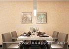 Flocking Modern Removable Wallpaper for Living Room with Warm Beige Floral