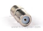 RG59 RG6 Double Female Coaxial Cable F Type Connector Copper / Zinc Material