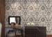 Grey Vinyl Embossed Victorian Damask Wallpaper Removable Tear - resistant