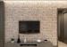 Removable Non-woven 3D Brick Effect Wallpaper with White Grey Color