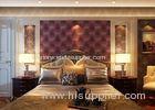 European Style Leather Wallpaper Luxury 3D Effect Contemporary Purple Wallpaper