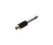 Plastic Body 6.35MM Mono Plug Rca Jack Nickel / Copper Plating Black Color