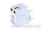 White Travel Power Supply Adaptor Plug CE RoHs Certification 75 X 52 X 40 mm