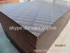 MERINOPLEX BRAND FILM FACED PLYWOOD with MR GLUE