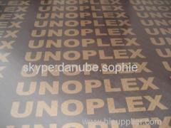 UNOPLEX FILM FACED PLYWOOD and MR GLUE and POPLAR CORE with BROWN PRINTED FILM