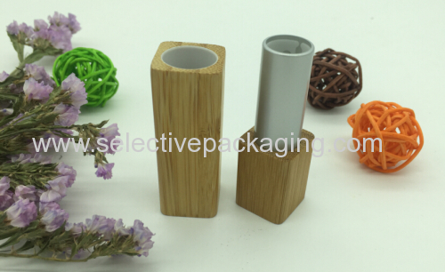 eco-friendly bamboo lip stick aluminum lip stick container