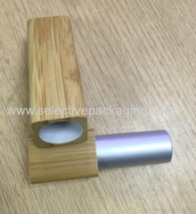 eco-friendly bamboo lip stick aluminum lip stick container