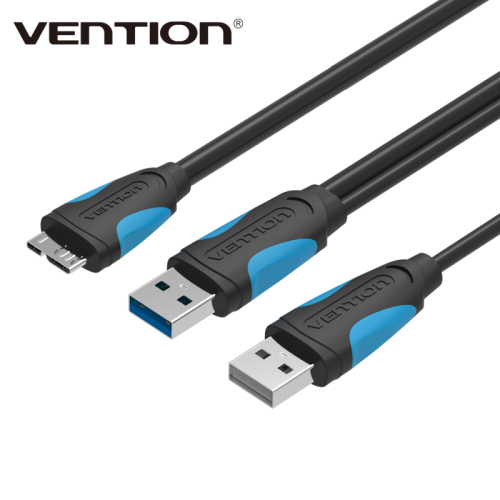 Vention Micro USB 3.0 With Power Supply Cable Male To Male Adapter Super Speed 5Gbps Data Sync Cable For HD Camera