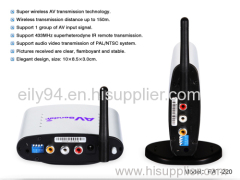 150m Transmit Distance 2.4GHz Wireless Audio Video Sender Receiver with IR Remote Control