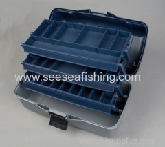 40*22*21cm Three Trays Multifunction Fishing Tackle Box plastic tool box for fishing lures swivels hooks