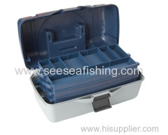 40*22*21cm Three Trays Multifunction Fishing Tackle Box plastic tool box for fishing lures swivels hooks