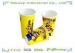 Cold Paper Cups 16 Ounce Yellow / Blue Cartoon Logo Printed