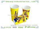 Cold Paper Cups 16 Ounce Yellow / Blue Cartoon Logo Printed