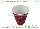 Single Walled Hot Coffee Paper Cups Yellow Red 9OZ 270CC