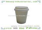 16oz White Printed Paper Cups with lids For Hot Water / Beverage / Milktea