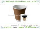 12oz 410ml Double Wall Kraft Paper Cups with Concise Logo Printing