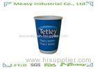Blue 400ml Disposable Paper Cups For Hot Coffee / Milk / Insulation