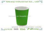 300ml Recyclable Ripple Paper Cups With Full Color Red / Green Prined