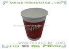 Red Plain Disposable Paper Coffee Cups With Beautiful Design Printing