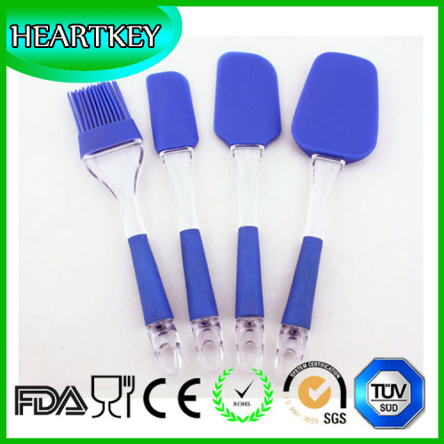 Silicone Spatula Brush Set 4 PCS Non-stick Heat Resistant Silicone Bakeware Essential Tool