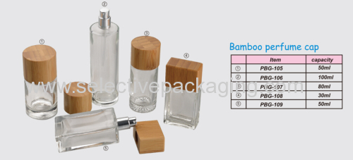 bamboo perfume bottle with perfume sprayer