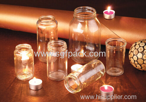 candle jar with wooden bamboo cap glass material multi-colored rubber wood