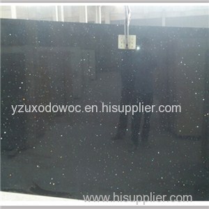 Man Made Stone Black Galaxy Quartz Stone Slabs