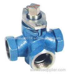 Three-way Internal Thread Stainless Steel Plug Valves