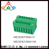 5.0/5.08mm pitch dual row straight pin pluggable terminal block connectors with flange fixed on the PCB panel