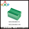 5.0/5.08MM pitch pluggable terminal block right angle pin dual row type electronic components