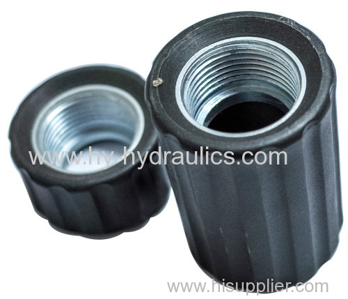 plastic Black nuts for hydraulic fittings