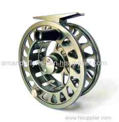 Fly Fishing Reel with Large Arbor CNC machined T6061 Aluminum Alloy Body and Spool