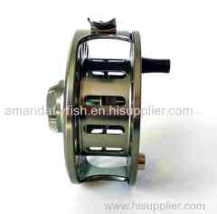 Fly Fishing Reel with Large Arbor CNC machined T6061 Aluminum Alloy Body and Spool