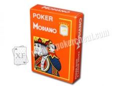 Colorful Modiano Cristallo Plastic Marked Playing Cards With 4 Jumbo Index